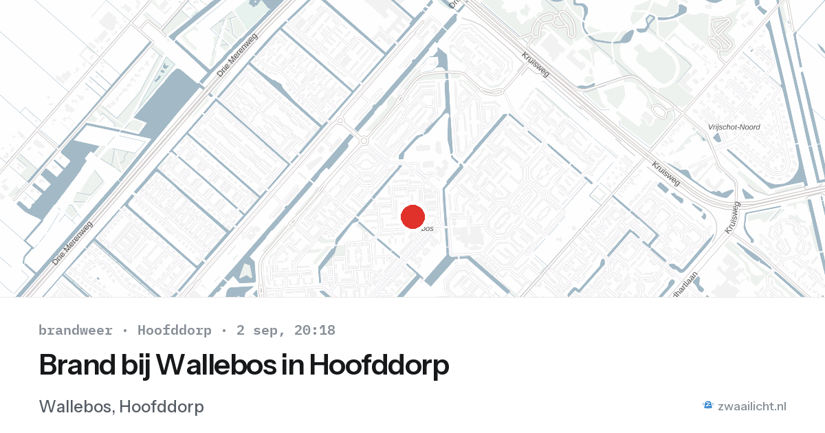 Brand bij Wallebos in Hoofddorp — 2 sep 2026