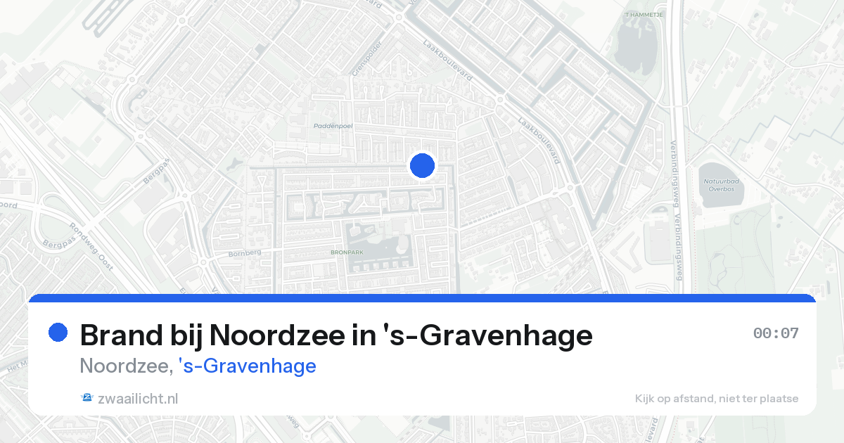 Brand bij Noordzee in 's-Gravenhage — 22 aug 2026