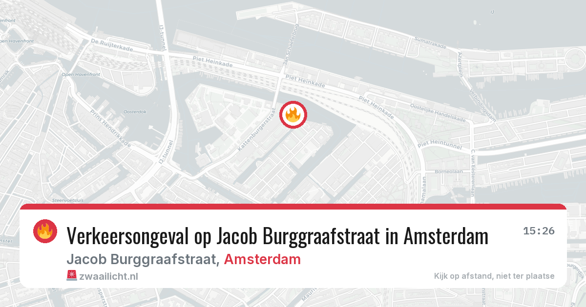 Verkeersongeval op Jacob Burggraafstraat in Amsterdam — 10 aug 2026