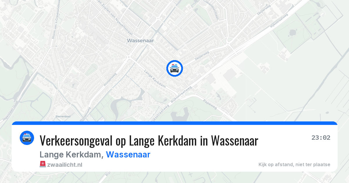 Verkeersongeval op Lange Kerkdam in Wassenaar — 20 jul 2026