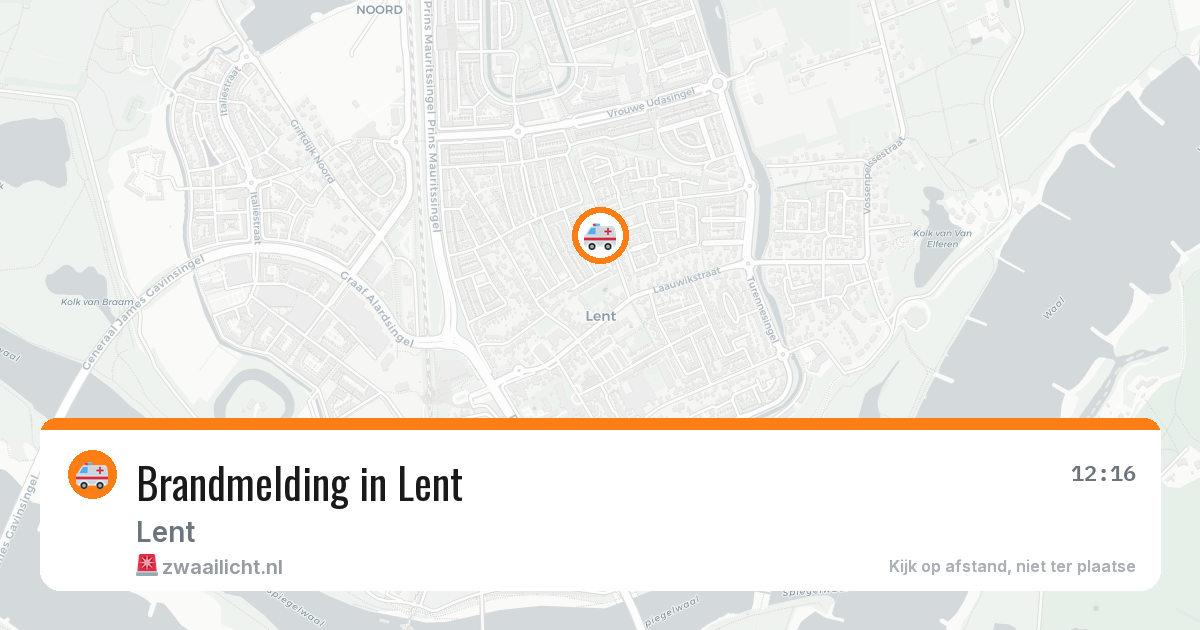 Brandmelding in Lent — 11 jun 2026