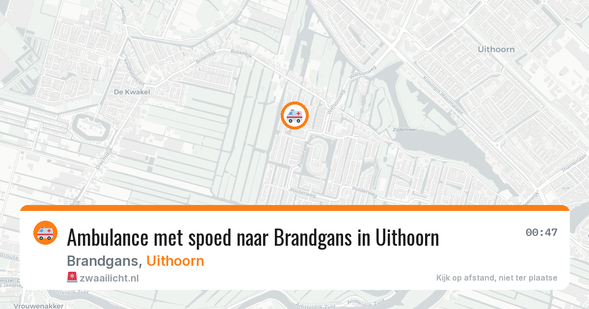 Ambulance met spoed naar Brandgans in Uithoorn — 11 apr 2026