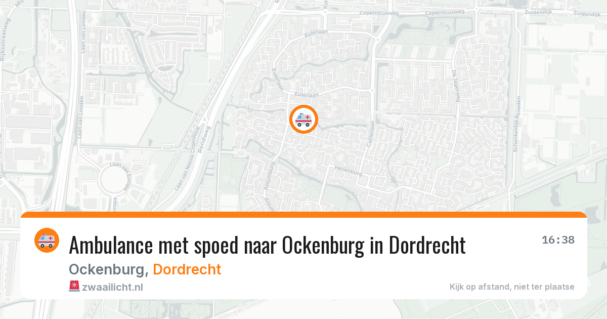 Ambulance met spoed naar Ockenburg in Dordrecht — 17 apr 2026