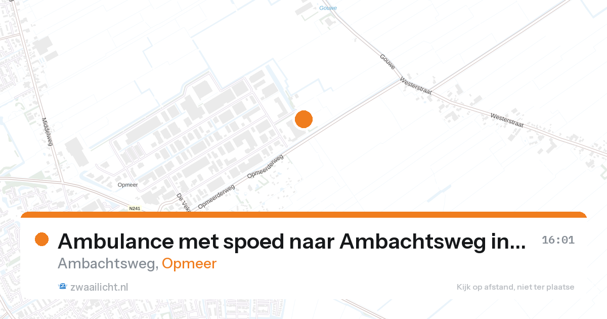 Ambulance met spoed naar Ambachtsweg in Opmeer — 22 aug 2026