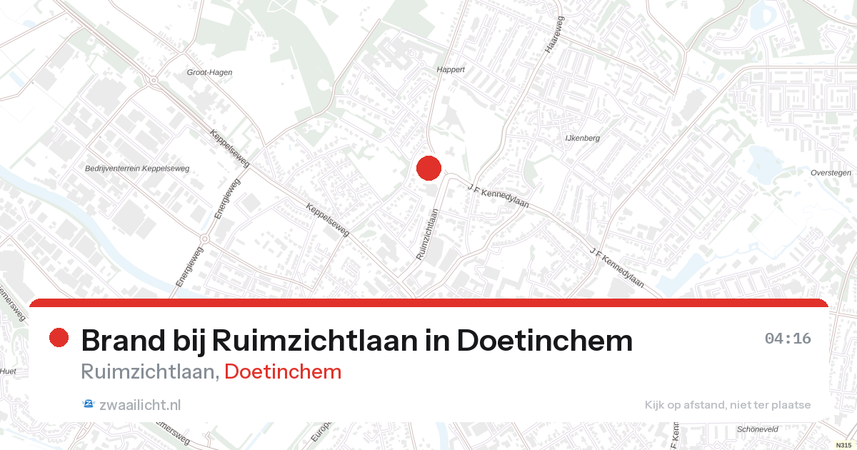 Brand bij Ruimzichtlaan in Doetinchem — 27 aug 2026