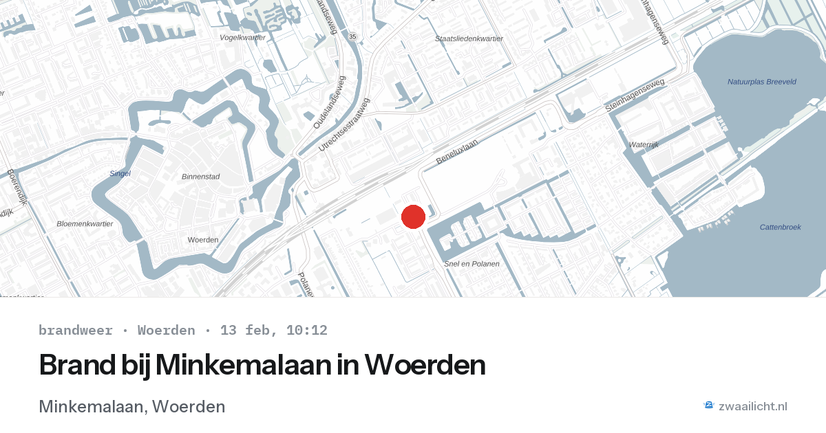 Brand bij Minkemalaan in Woerden — 13 feb 2026