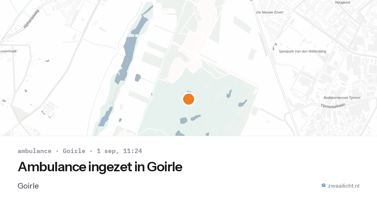 Ambulance ingezet in Goirle — 1 sep 2026