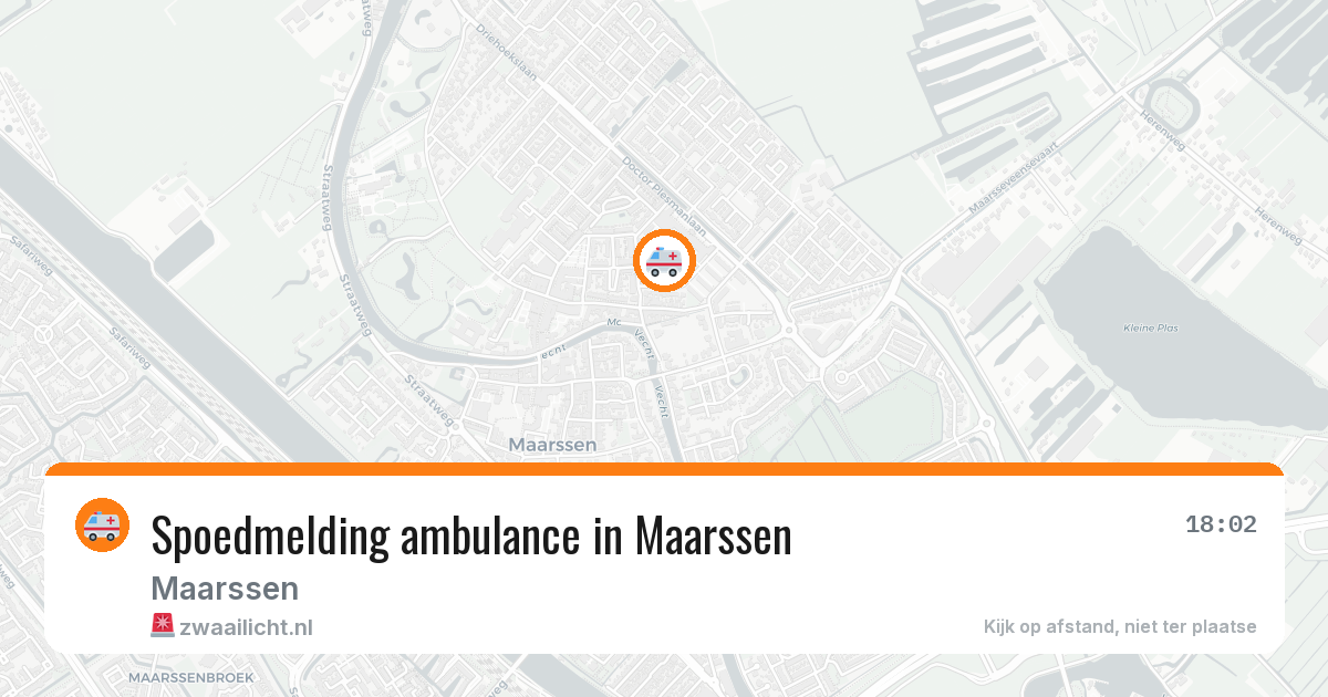 Spoedmelding ambulance in Maarssen — 10 aug 2026