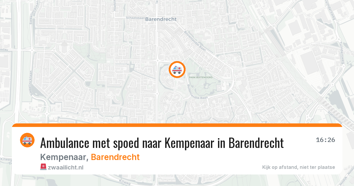 Ambulance met spoed naar Kempenaar in Barendrecht — 21 mrt 2026