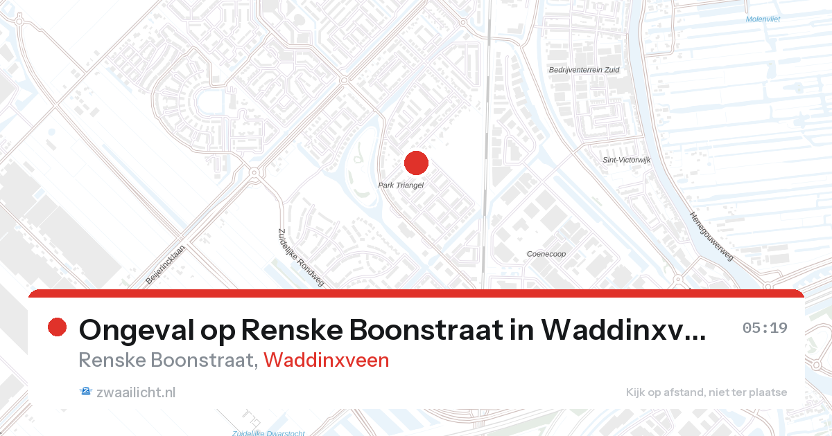 Ongeval op Renske Boonstraat in Waddinxveen — 13 feb 2026