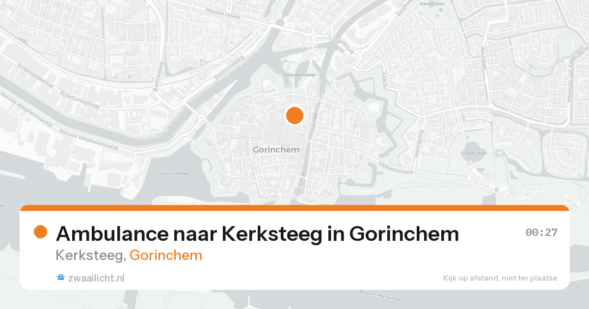 Ambulance naar Kerksteeg in Gorinchem — 25 aug 2026