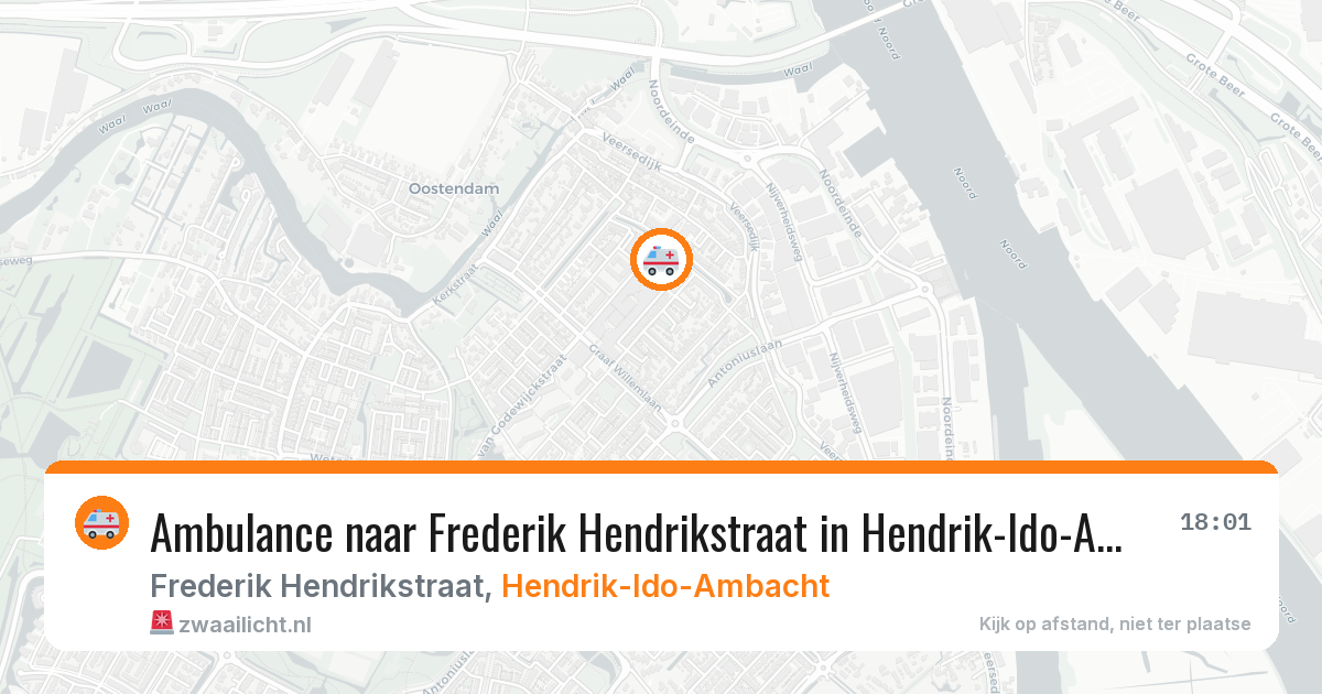 Ambulance naar Frederik Hendrikstraat in Hendrik-Ido-Ambacht — 25 jun 2026