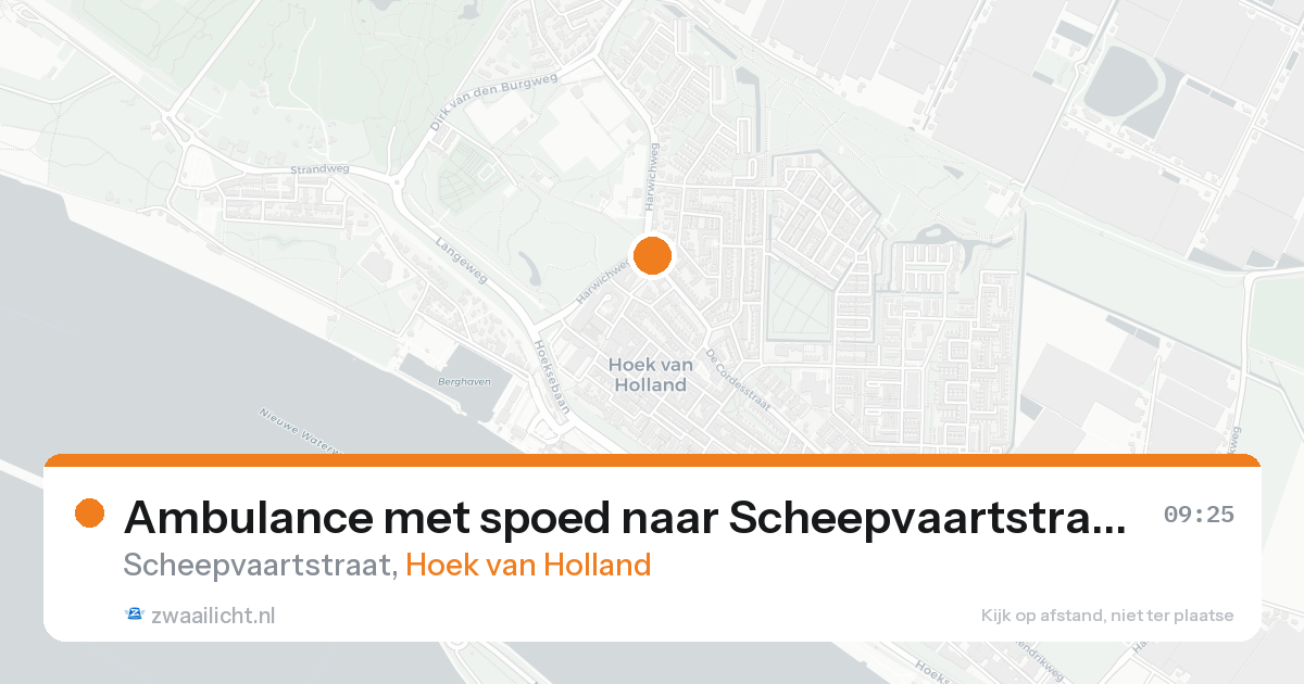 Ambulance met spoed naar Scheepvaartstraat in Hoek van Holland — 24 aug 2026