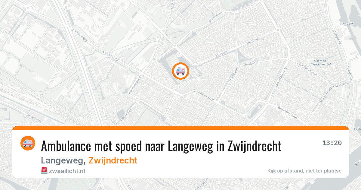 Ambulance met spoed naar Langeweg in Zwijndrecht — 3 jul 2026