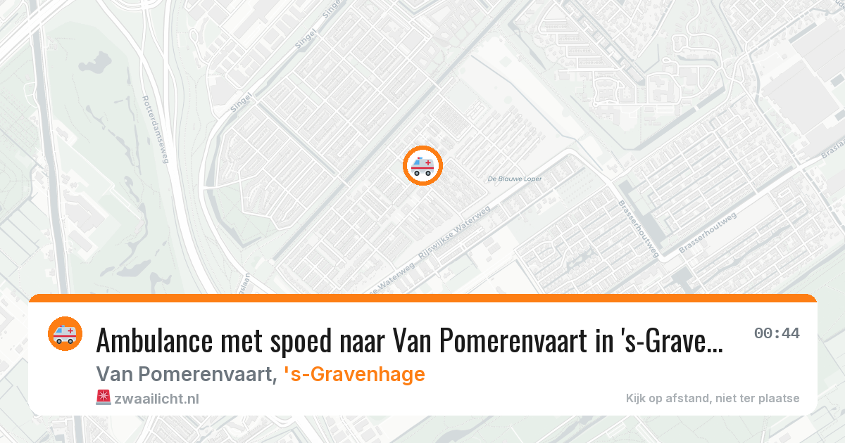 Ambulance met spoed naar Van Pomerenvaart in 's-Gravenhage — 4 jul 2026
