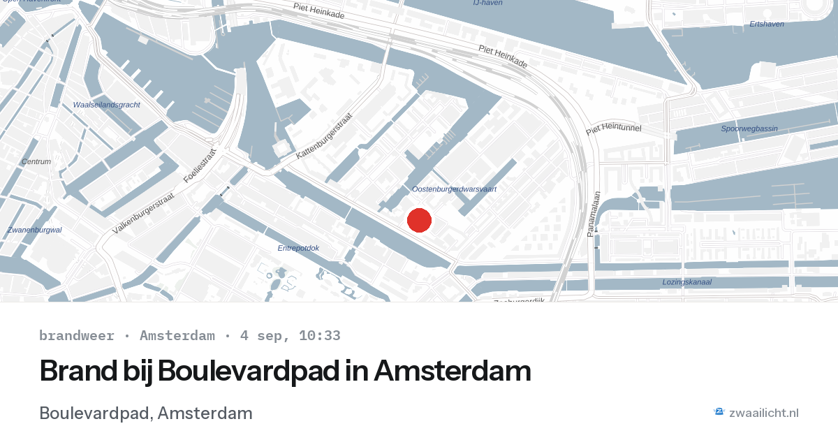 Brand bij Boulevardpad in Amsterdam — 4 sep 2026