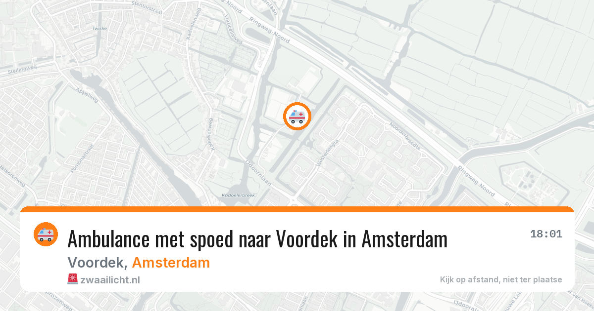 Ambulance met spoed naar Voordek in Amsterdam — 24 jul 2026