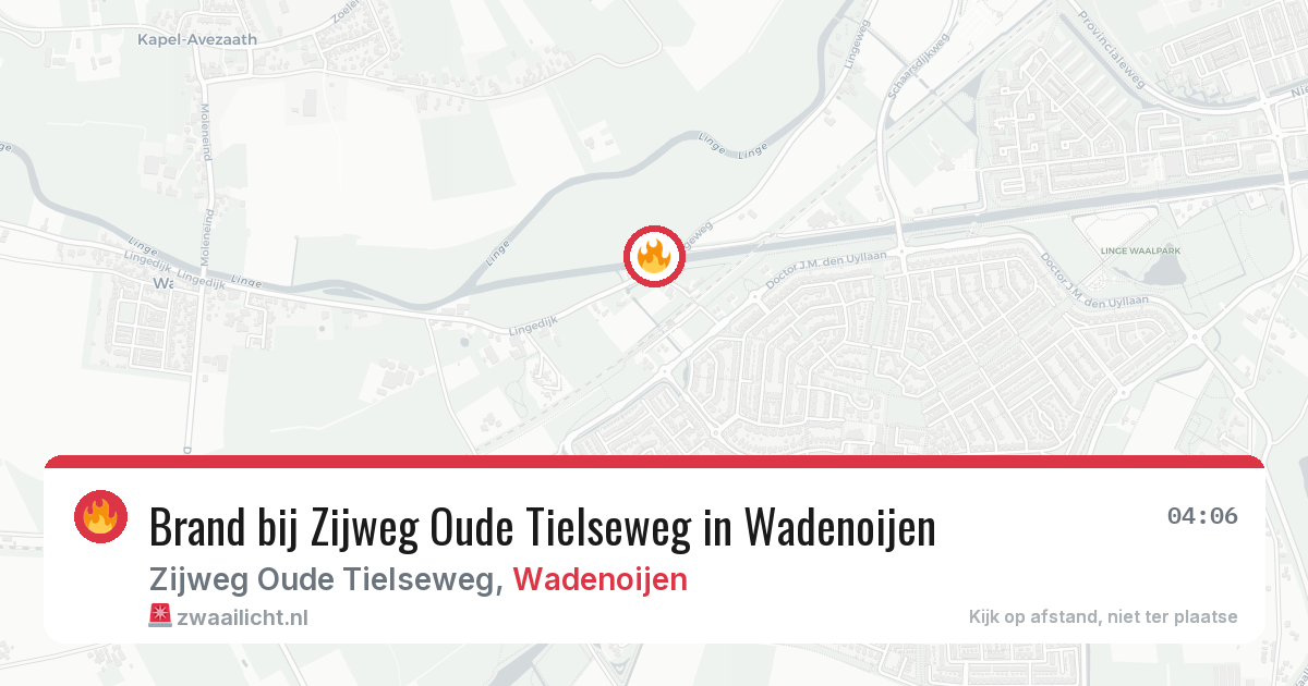 Brand bij Zijweg Oude Tielseweg in Wadenoijen — 22 mrt 2026