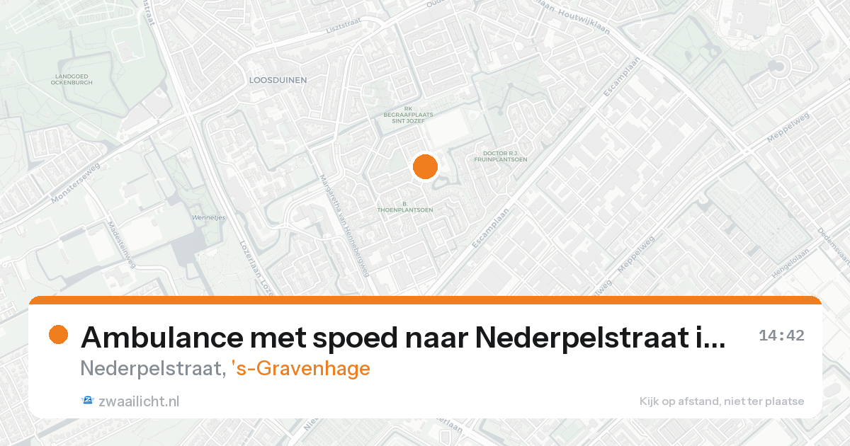 Ambulance met spoed naar Nederpelstraat in 's-Gravenhage — 4 mei 2026