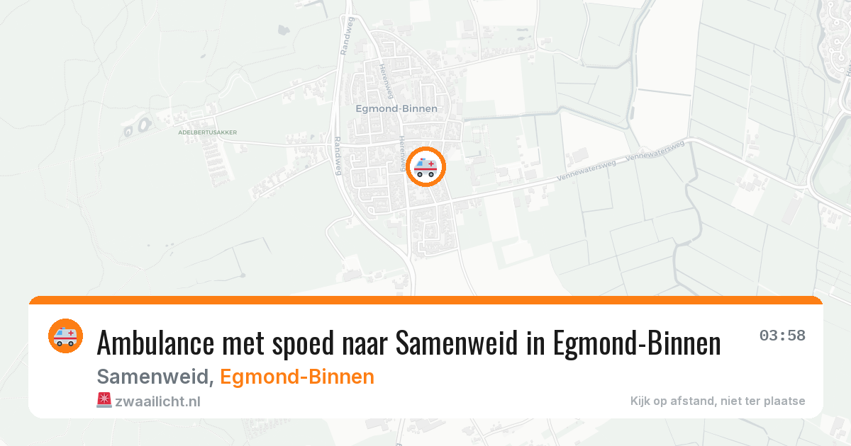 Ambulance met spoed naar Samenweid in Egmond-Binnen — 4 jun 2026