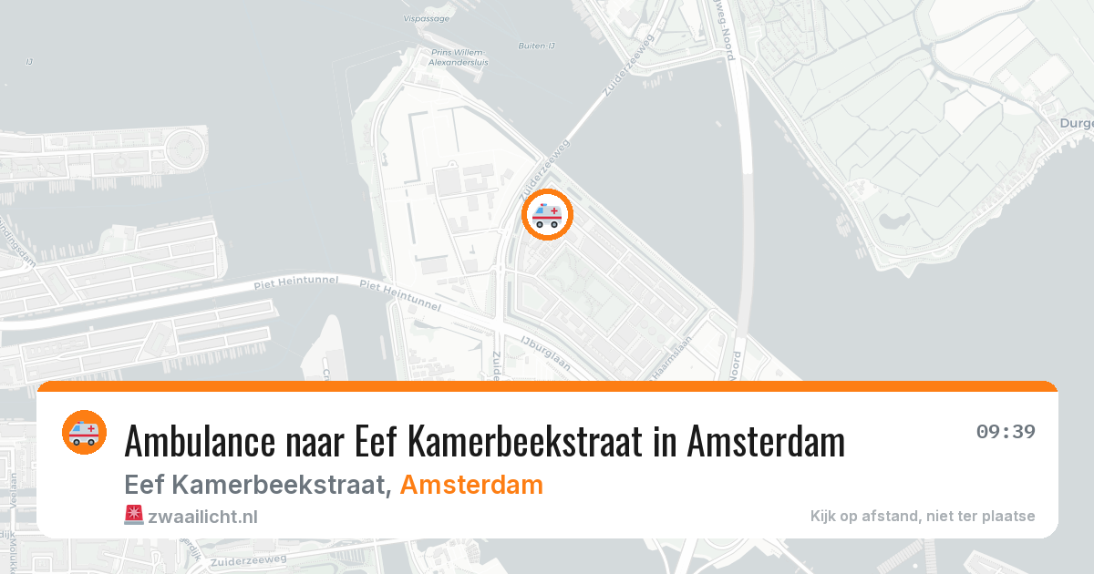 Ambulance naar Eef Kamerbeekstraat in Amsterdam — 9 jul 2026