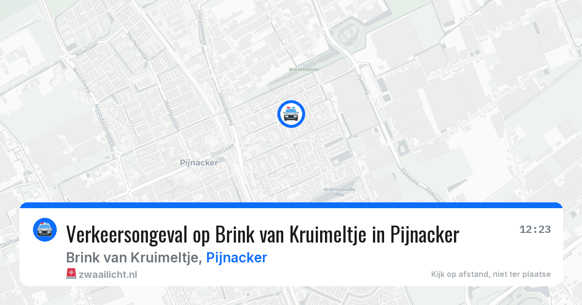 Verkeersongeval op Brink van Kruimeltje in Pijnacker — 22 apr 2026