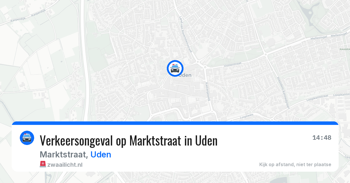 Verkeersongeval op Marktstraat in Uden — 9 mei 2026
