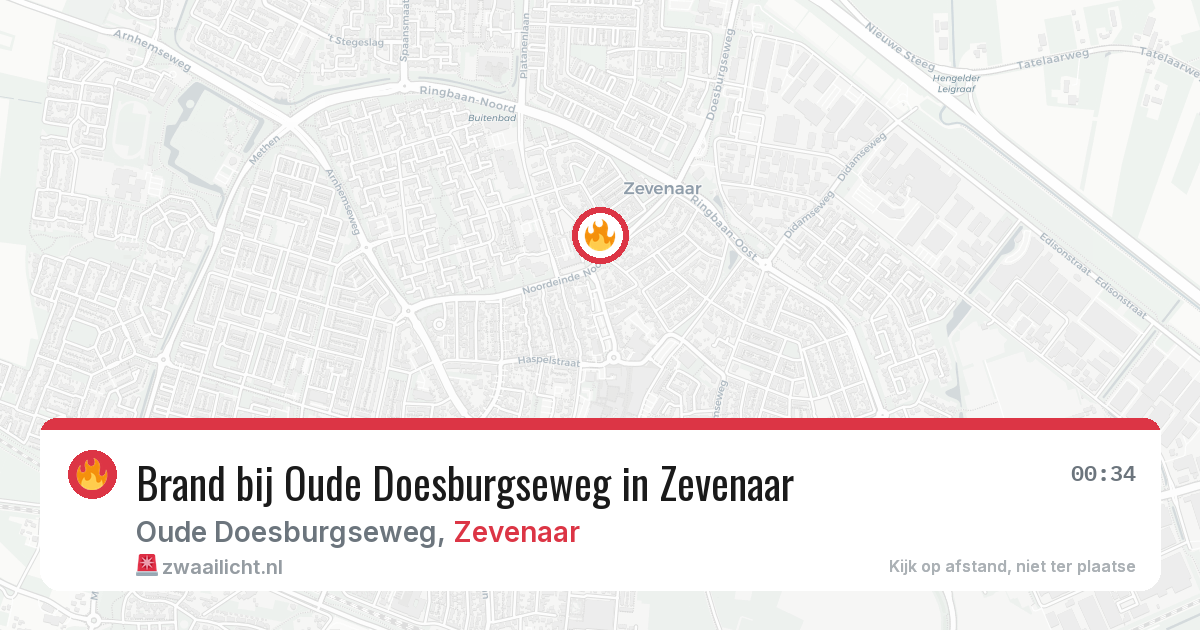 Brand bij Oude Doesburgseweg in Zevenaar — 13 aug 2026