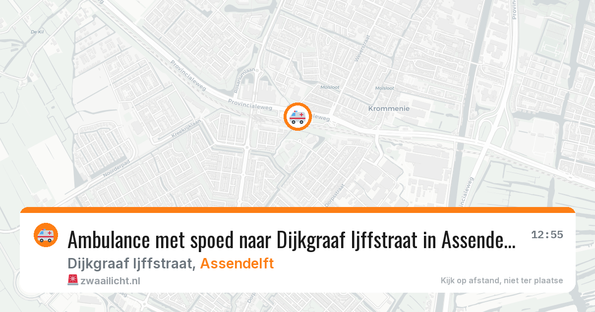 Ambulance met spoed naar Dijkgraaf Ijffstraat in Assendelft — 12 feb 2026