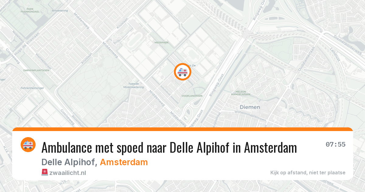 Ambulance met spoed naar Delle Alpihof in Amsterdam — 28 mei 2026