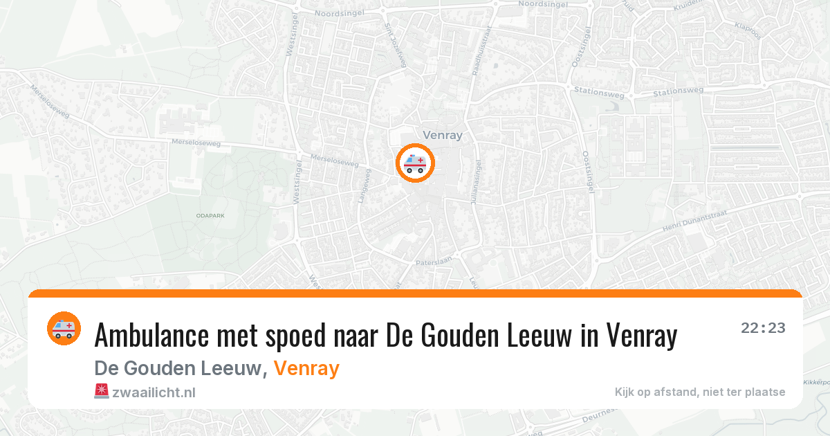Ambulance met spoed naar De Gouden Leeuw in Venray — 3 aug 2026