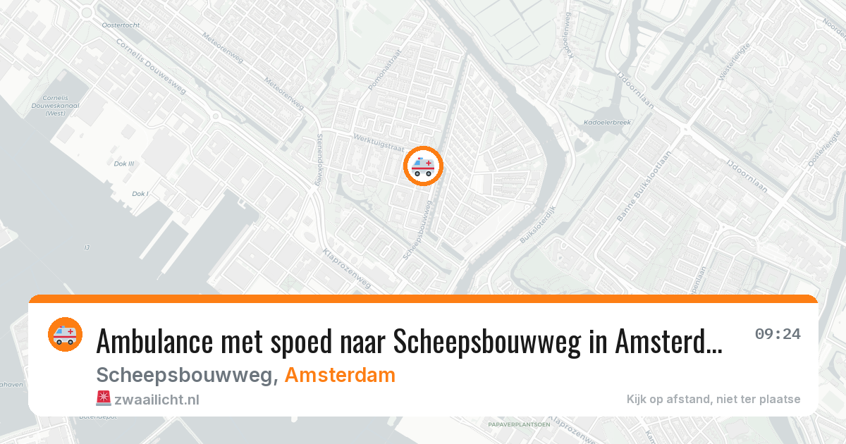 Ambulance met spoed naar Scheepsbouwweg in Amsterdam — 25 mei 2026