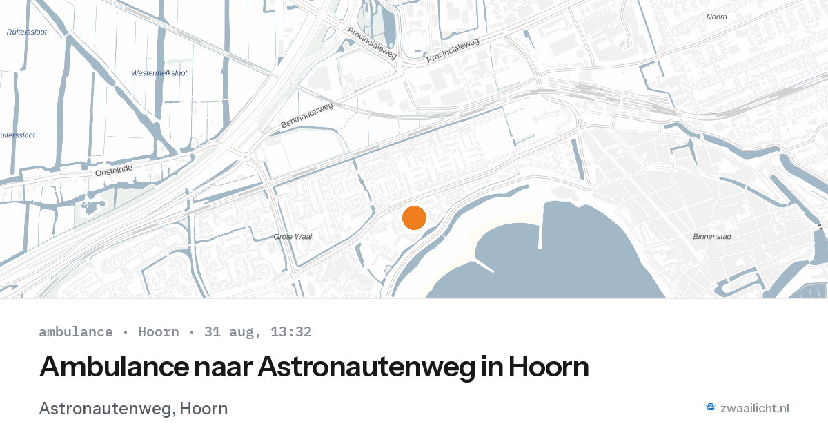 Ambulance naar Astronautenweg in Hoorn — 31 aug 2026
