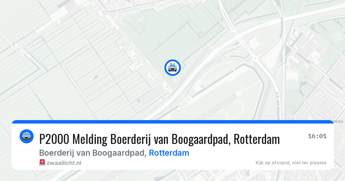 P2000 Melding Boerderij van Boogaardpad, Rotterdam — 31 jul 2026