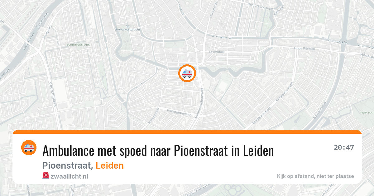 Ambulance met spoed naar Pioenstraat in Leiden — 17 jan 2026