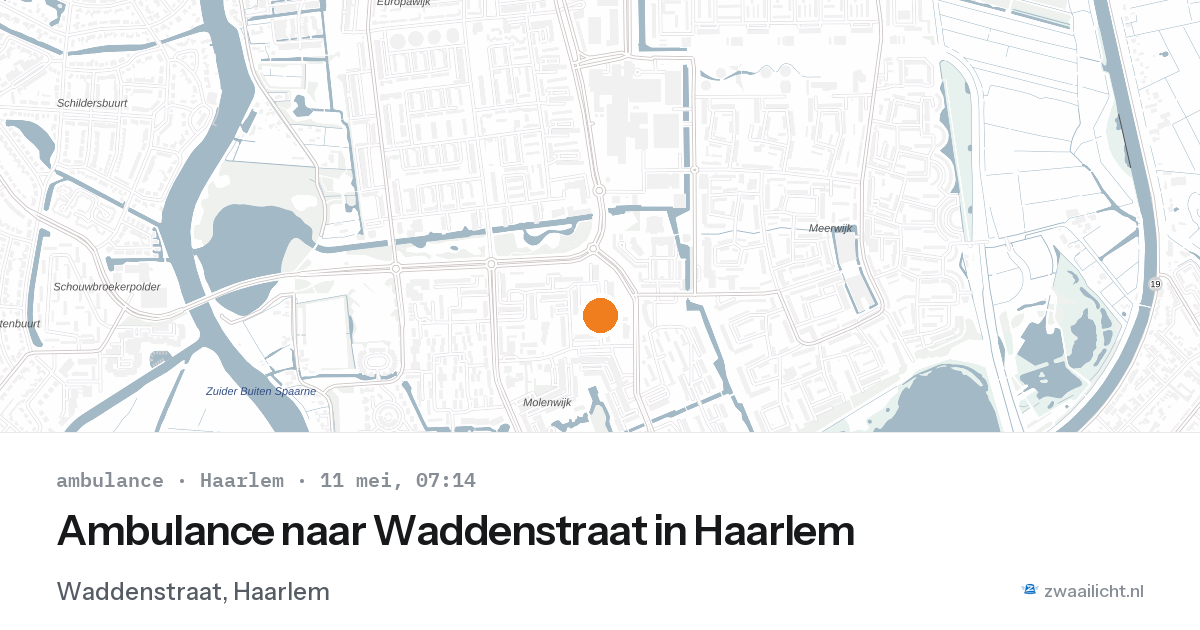 Ambulance naar Waddenstraat in Haarlem — 11 mei 2026