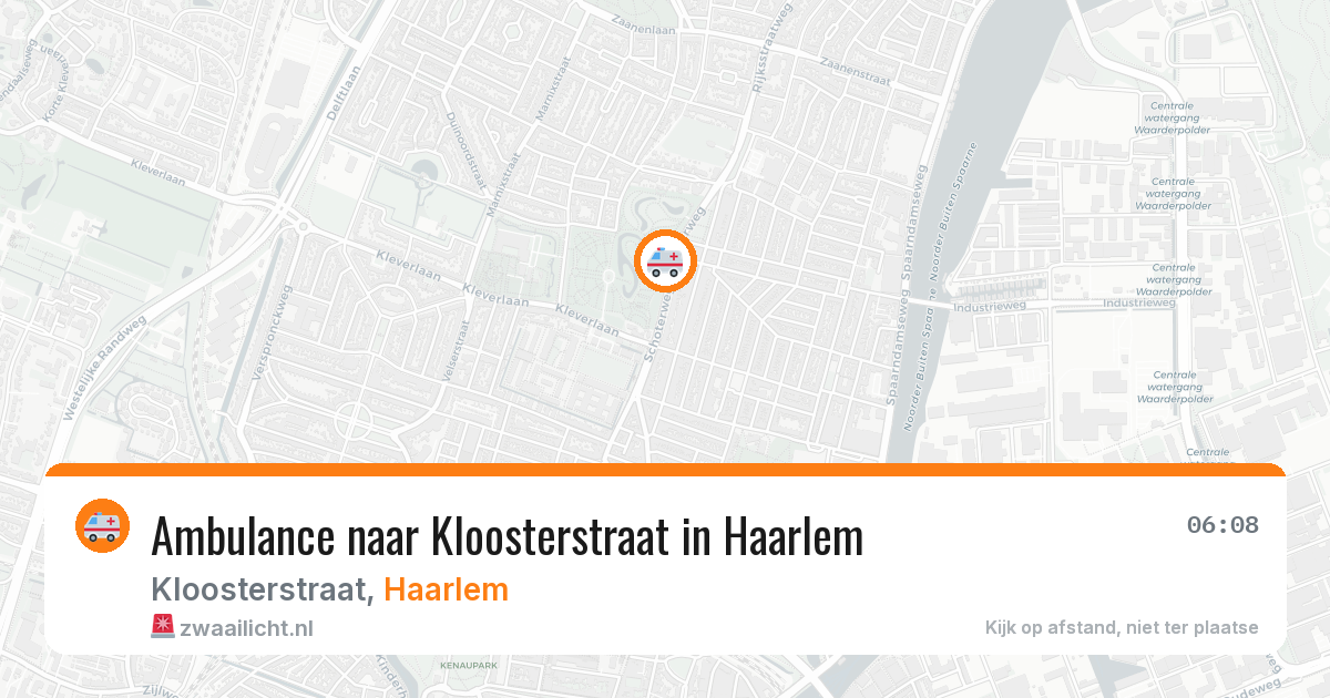 Ambulance naar Kloosterstraat in Haarlem — 8 aug 2026