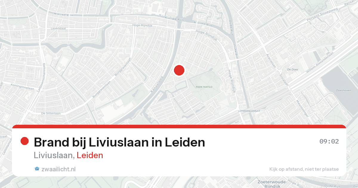 Brand bij Liviuslaan in Leiden — 18 aug 2026