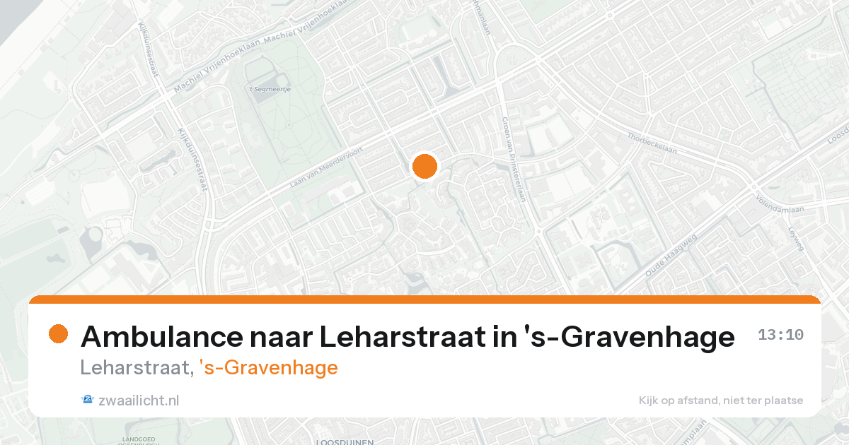 Ambulance naar Leharstraat in 's-Gravenhage — 25 aug 2026