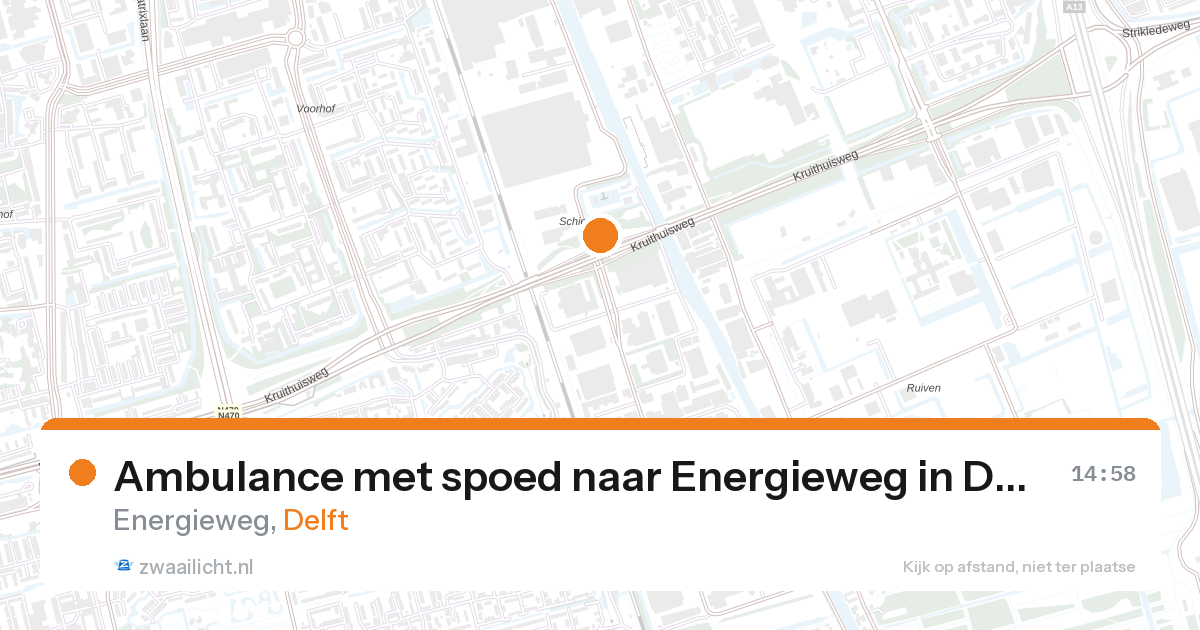 Ambulance met spoed naar Energieweg in Delft — 27 aug 2026