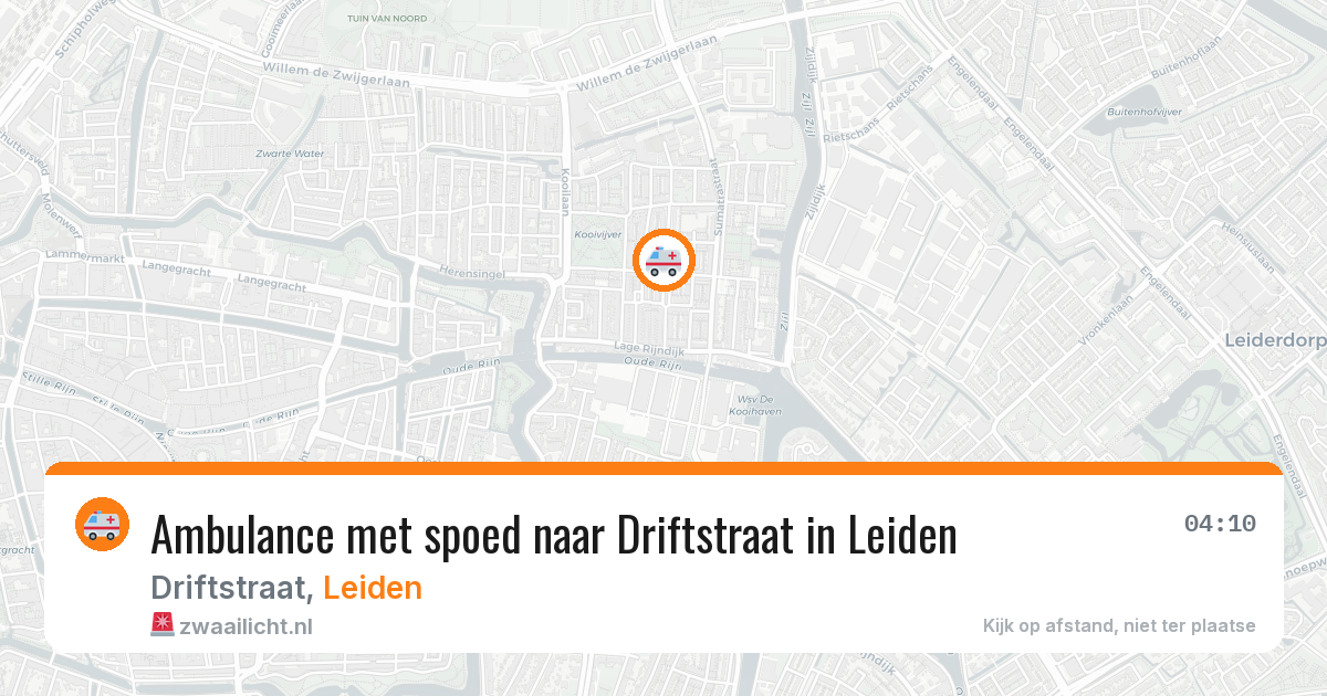 Ambulance met spoed naar Driftstraat in Leiden — 27 jan 2026