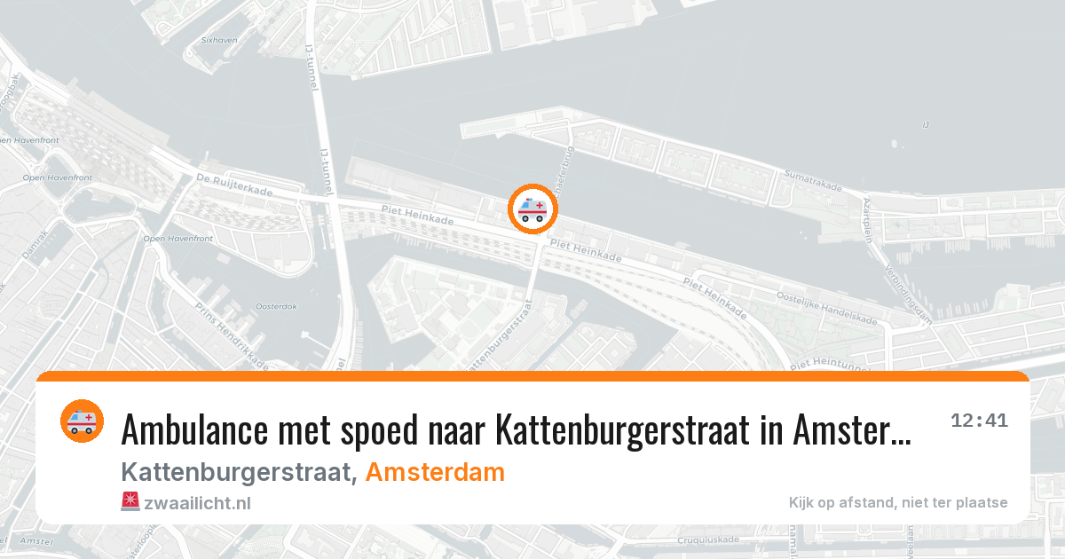 Ambulance met spoed naar Kattenburgerstraat in Amsterdam — 7 apr 2026
