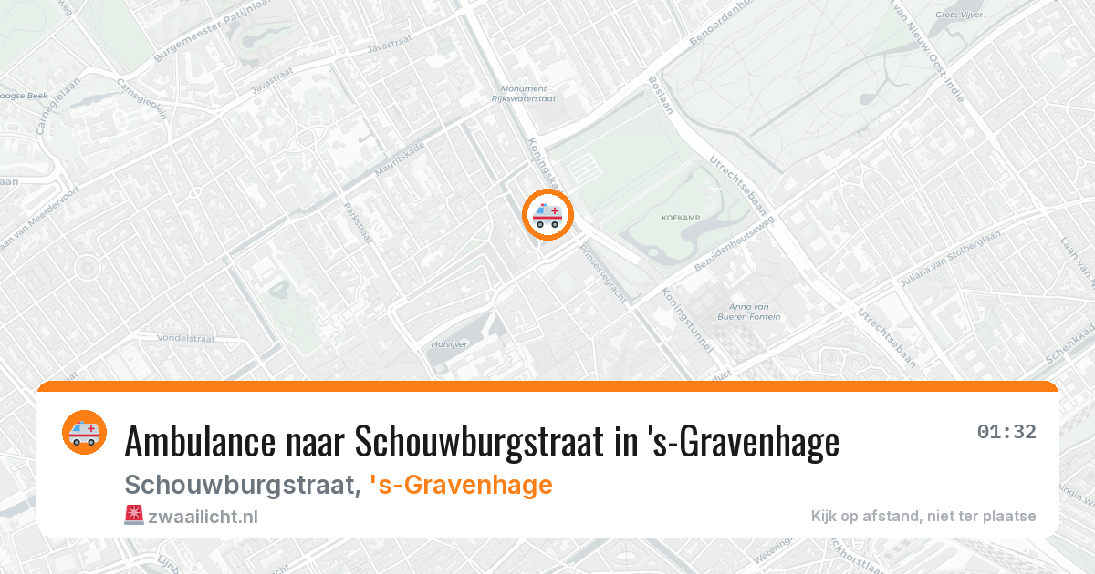 Ambulance naar Schouwburgstraat in 's-Gravenhage — 26 jun 2026