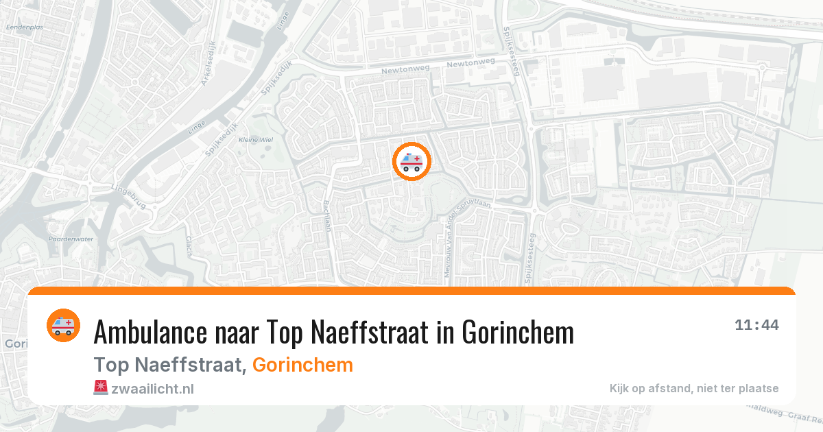 Ambulance naar Top Naeffstraat in Gorinchem — 8 mei 2026