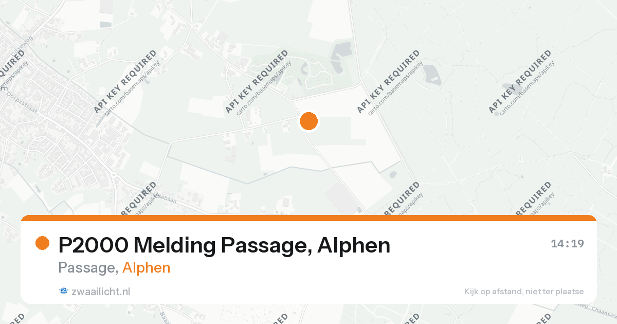 P2000 Melding Passage, Alphen — 26 aug 2026