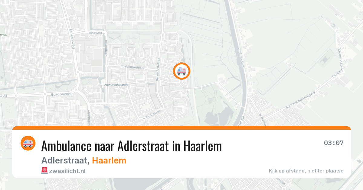 Ambulance naar Adlerstraat in Haarlem — 2 jul 2026
