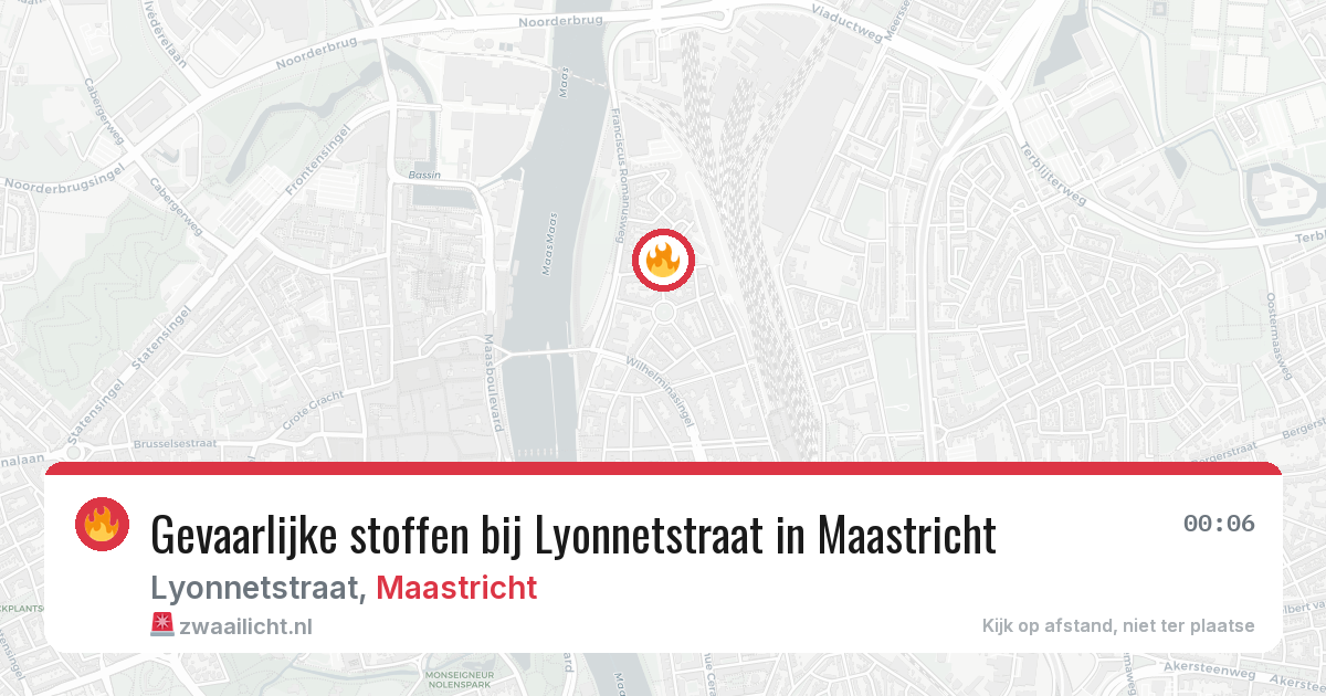 Gevaarlijke stoffen bij Lyonnetstraat in Maastricht — 7 jun 2026