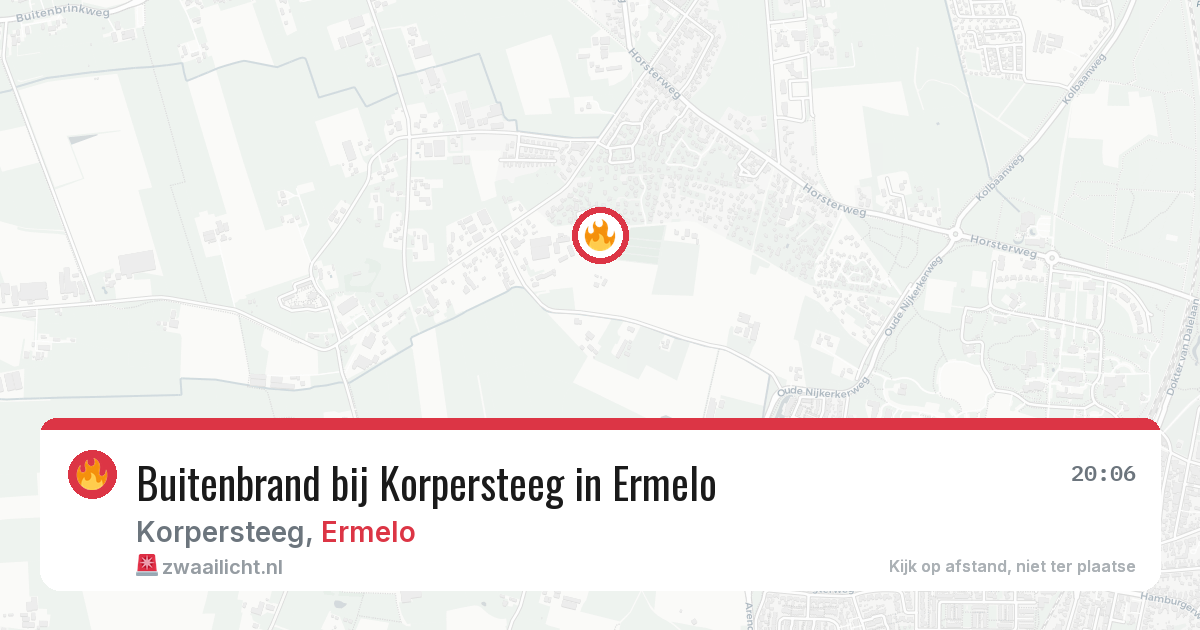 Buitenbrand bij Korpersteeg in Ermelo — 4 aug 2026