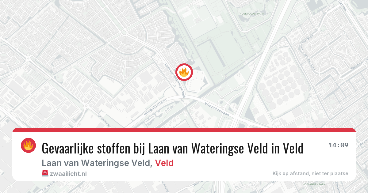 Gevaarlijke stoffen bij Laan van Wateringse Veld in Veld — 23 apr 2026