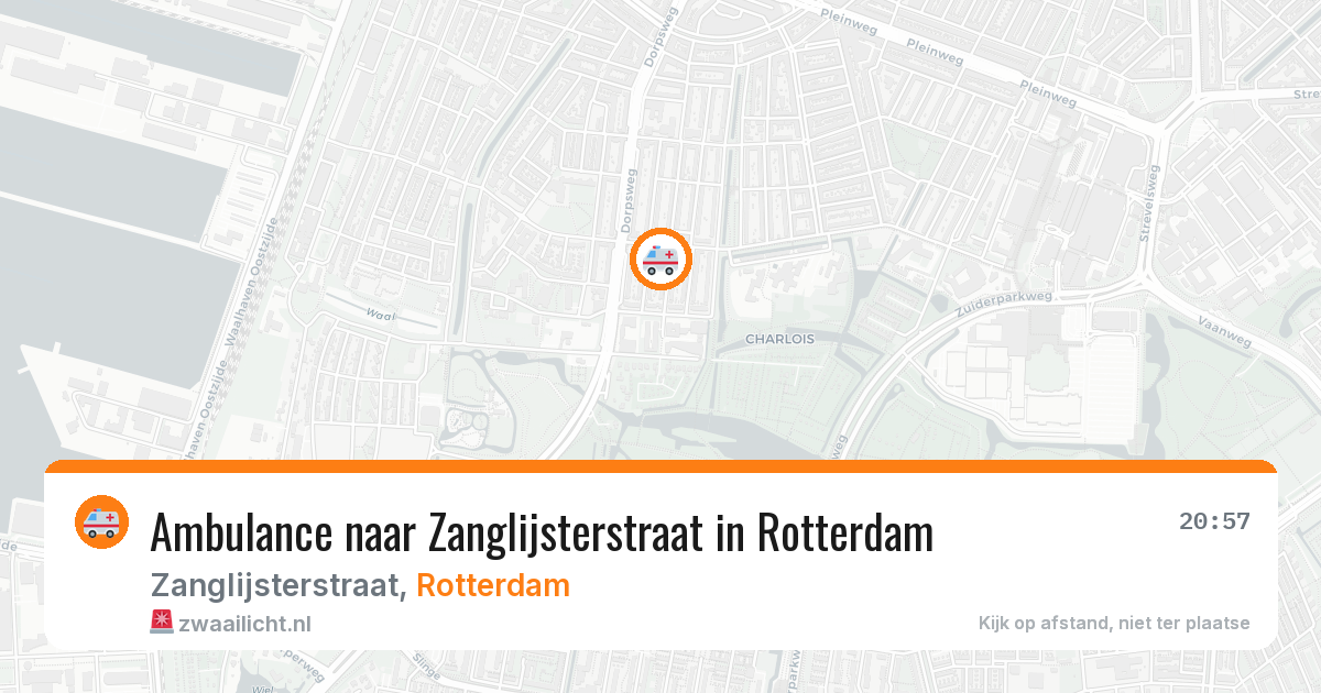 Ambulance naar Zanglijsterstraat in Rotterdam — 12 jul 2026